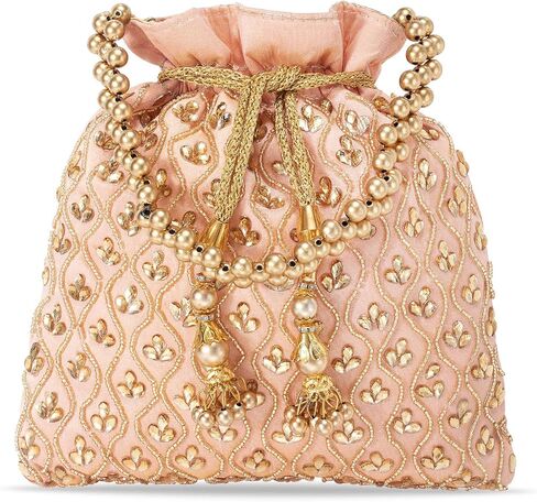 Aheli Potli Purses Gift for Women Handmade Evening Handbag Stylish Bridal Fashion Wristlet in Saudi Arabia