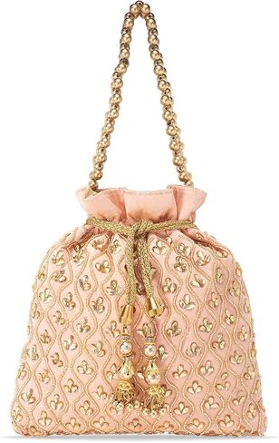 Aheli Potli Purses Gift for Women Handmade Evening Handbag Stylish Bridal Fashion Wristlet in Saudi Arabia