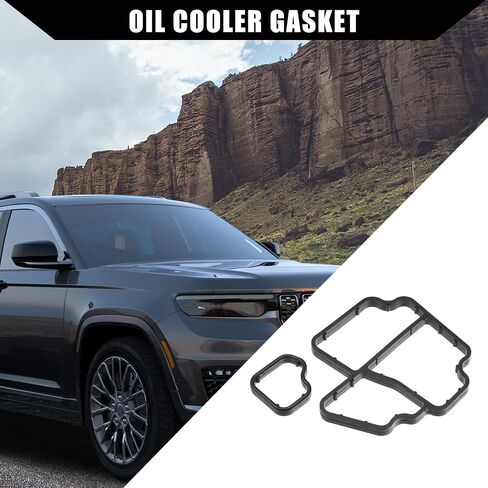 No.03L198441 Oil Cooler Gasket for Volkswagen Jetta 2009-2016 / Inner Engine Oil Filter Adapter Gasket/Durable Rubber / 1Set Black in Saudi Arabia