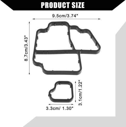 No.03L198441 Oil Cooler Gasket for Volkswagen Jetta 2009-2016 / Inner Engine Oil Filter Adapter Gasket/Durable Rubber / 1Set Black in Saudi Arabia