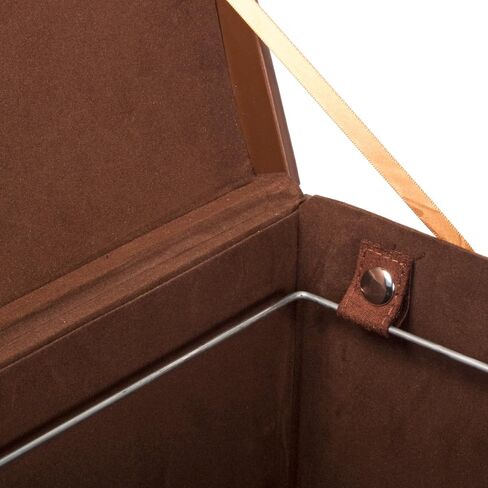 G.U.S. Hanging File Box | Decorative Hanging File Folders Storage Bins with Lids | Portable Desktop File Organizer Box for Home Office Organization | For Letter & Legal Documents | Black Leatherette in Saudi Arabia