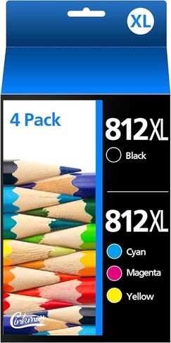 خراطيش حبر 802XL بديلة لخراطيش حبر Epson 802 لخراطيش حبر Epson 802 802 XL مجموعة كومبو من خراطيش الحبر تعمل مع Epson Workforce Pro WF-4740 WF-4730 WF-4720 WF-4734 EC-4020 EC-4030، 4 عبوات in Saudi Arabia