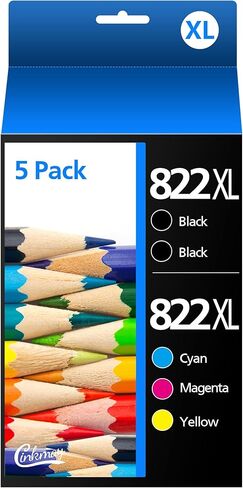 خراطيش حبر 802XL بديلة لخراطيش حبر Epson 802 لخراطيش حبر Epson 802 802 XL مجموعة كومبو من خراطيش الحبر تعمل مع Epson Workforce Pro WF-4740 WF-4730 WF-4720 WF-4734 EC-4020 EC-4030، 4 عبوات in Saudi Arabia