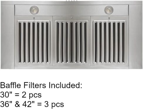 KOBE INX2930SQBF-500-2 Insert Range Hood, 30-Inch, Stainless Steel in Saudi Arabia