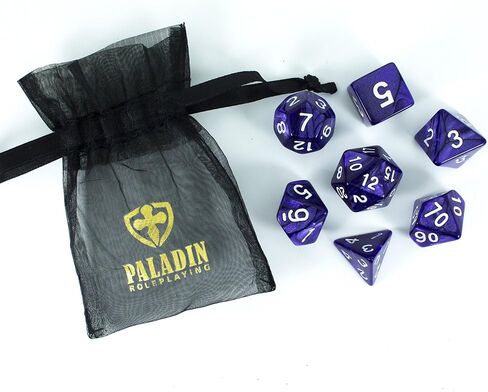 نرد آر بي جي أرجواني - مجموعة متعددة السطوح كاملة - تأثير اللؤلؤ in Kuwait