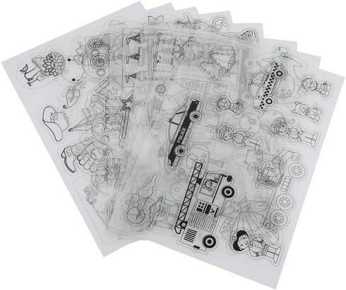 8pcs Shrinky Dink Papers, Heat Shrink Sheet Cartoon House Vehicles Clothing Flower Fairies Pattern Heat Shrinky Paper for DIY Keychain Pendant, Earrings and Other Craft(for Boy) in Saudi Arabia