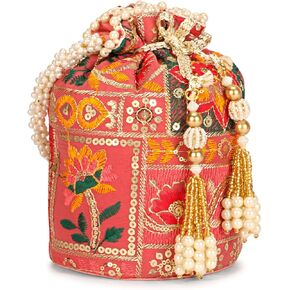 LONGING TO BUY Indian Sequence Potli Bag For Women, Wedding Potli Bags For Women, Ethnic Potli Bags For Enagement Party