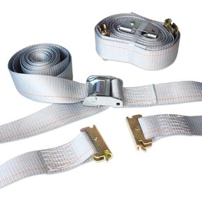 ENJ 2 Pack 2" x 16' E Track Strap,E Track Cam Buckle Strap,E Track Spring Fittings for Secure Cargo on Trucks, Trailers, Vans.
