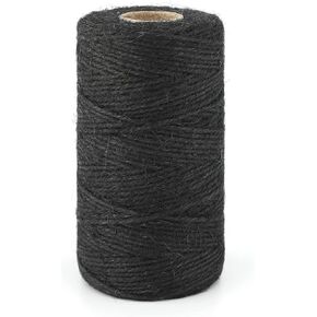 jijAcraft Jute Twine String 328 Feet, 2mm Colored Natural Twine for Gift Wrapping, 3-Ply Hemp Green Twine for DIY Christmas Halloween Handmade Arts, Climbing Plant Garden Craft, Gift Decoration Twine