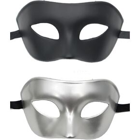 LSHDXD 2pcs Masquerade Mask for Men,Halloween Venetian Masks Party Mardi Gras Mask for Halloween Costume Party Cosplay