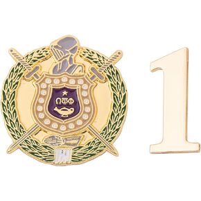 Desert Cactus Omega Psi Phi Lapel Pin OPP Omega Man D9 Divine 9 Cross Over Initiation Enamel Fraternity Formal Wear Blazer Jacket (Line Number Pin Set - #1)