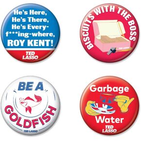 Ata-Boy Ted Lasso Button Set - 4 Button Set 2 Button Set, Officially Licensed Collectible Buttons…