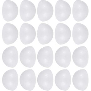 White Foam Ball Half Round Polystyrene Foam Ball, 2.8 Inch Hemispherical Foam Balls Craft Supplies for DIY Crafts Christmas Wedding Art Decors 50Pcs