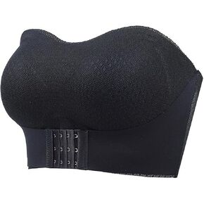 Strapless Bandeau Bra Non-Slip Strapless Push Up Bras for Women Wireless Tube Top Bra Plus Size Strapless Bralette