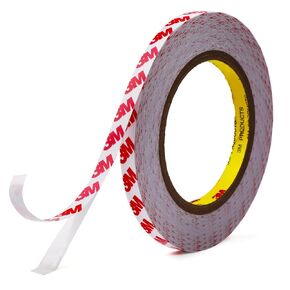 Double Sided Tape Thin, 0.39in x 82ft Removable Mounting Tape, Poster Picture Hanging Strips, Clear Wall Sticky for Hanging, Scrapbook Stickers, No Damage Wall Adhesive for Festival Decoration