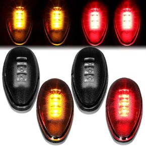 Auto Dynasty 4Pc Smoked Lens Dually Bed Fender LED Side Marker Light Lamp Compatible with Chevy Silverado Sierra 2500 3500HD 01-14