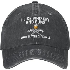 I Like Whiskey and Guns and Maybe 3 People Hat for Women Dad Hats Cool Hat