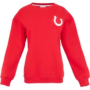 Almere Fleece Graphic Oversized Sweatshirt Trendy Crew Neck, Long Sleeves