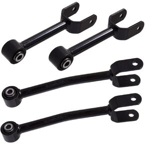 4Pcs Suspension Kit (K642901 K643056 x2,Non-Adjustable Type) Rear Control Arm/Lateral Arm Fit For 11-14 Do-dge Avenger 11-18 Journey /11-14 Ch-rysler 200 [# 68079540AA 68079539AA]