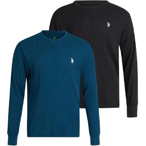 U.S. Polo Assn. Men's Thermal Shirt - Long Sleeve Waffle Knit Top (2 Pack)