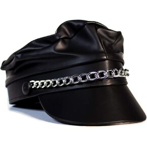 Windy City Novelties - Black Biker Costume Hat for Men Women and Kids