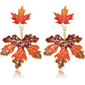 Thanksgiving Earrings for Women Beaded Turkey Earrings Autumn Fall Holiday Earrings Thanksgiving Accessories Outfits Jewelry Gifts