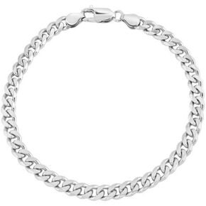 5.5MM Italian 925 Sterling Silver Solid Cuban Link Chain for Men - Curb Link Necklace Bracelet 8"20" 22" 24"30"