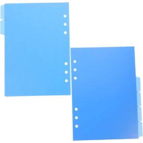 EXCEART Notebooks 6pcs Blue Separator Page Dividers Note Pads Labels The Notebook Classification Tabs Colored Tabs Notepad Markers Plastic Binder Tabs Pp Loose Leaf Accessories A5