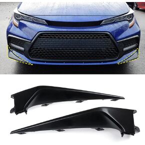 Front Bumper Lower Lip Guard Molding Trim Compatible with 2020 2021 Toyota Corolla SE XSE Replacement Driver and Passenger Side Lip Splitter Cover Spoiler Diffuser Deflector Black Trim Set