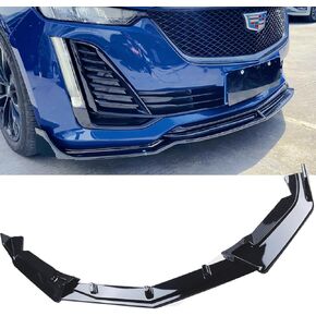 New Front Bumper Lip Compatible with Cadillac CT5 2020 2021 2022 2023 2024 Body Kit-Gloss Black Sport Front Spoiler 3pcs