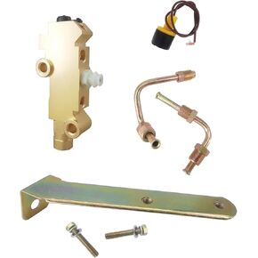 PV2 Brass Disc/Drum Disc Front Drum Rear Brake Proportioning Valve & Mount Bracket Connector Kit, Compatible with for Chevy Buick Classic Car & Truck, Replace part 172-1353