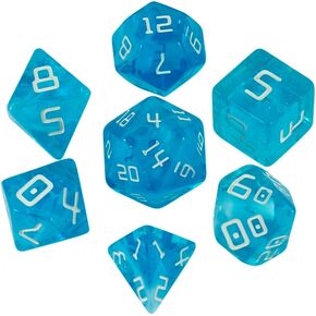 Starfarer Sci-Fi RPG Dice - 'Andromeda' - Blue with White Swirls