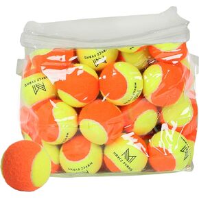 12 or 18 Pack Tennis Balls for Kids 25%-50% Low Compression Stage Tennis Ball for Beginners Youth Kids Training Practicing with Mesh Bag Easy to Transport