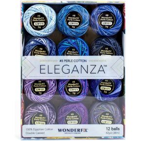 WonderFil 8wt Varigated Eleganza Pack of 12, Celestial