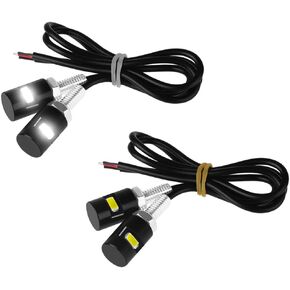 4PCS License Plate Light, Super Bright 12V License Tag Screw Bolt LED Lamp, Waterproof White LED Bulb Tag Lights Legal for Car Motorcycle Truck RV ATV Bike, Car Accessories