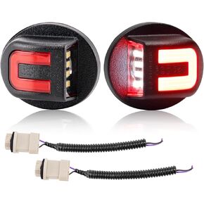 ضوء لوحة ترخيص LED متوافق مع F100 1980-1984 F1501990-2014 F250 F3501980-1999 F250HD F350HD F450HD F550HD1999-2016 لـ Bronco1980-1996 لـ Bronco II1984-1990 لـ Ranger1983-2011