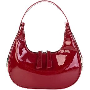 حقائب كتف هلالية للنساء من showyees - محفظة حمراء صغيرة Y2k بمقبض علوي وحقائب كتف هوبو تحت الإبط وحقيبة كلاتش in Kuwait