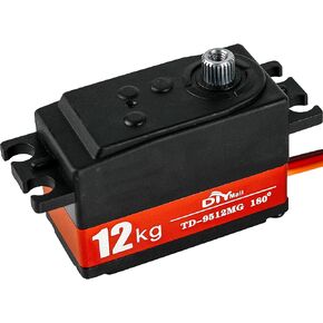 12kg Low Profile Servo 180 TD-9512MG RC Digital Servo Waterproof Full Metal Gear High Speed for 1/8 1/10 RC Car Helicopter Tail Robot (Ordinary)
