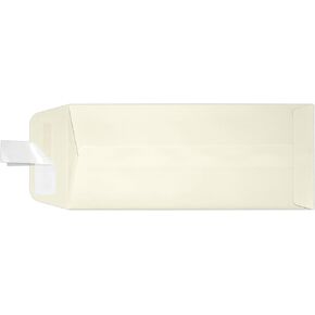 LUXPaper #10 Policy Business Envelopes | Peel & Press | 4 1/8" x 9 1/2" | Natural Linen | 80lb. Text | 50 Qty