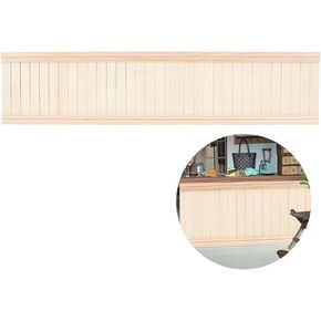 Miniature Dollhouse Accessories, Wainscot Interior Paneling Doll House Wooden Wainscoting Wooden Dollhouse Trims for Miniature Houses Small Buildings 6.7x3.3inch
