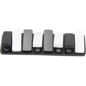 Fidget Slider Toy, Piano Key Haptic Clicker Toy, Alloy Metal Poker Push Card Fidget Slider Toy, Mini Slide Toys Compact Fidget Slider Toys (Black)