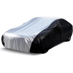 Hatchback Cover, Carbon Fiber Luxury All Weather Protection Hatchback Covers, Full Exterior Cover with Zipper, Outdoor Cover Sun UV Rain Snow Wind Protection, Fit Hatchback up to 175"