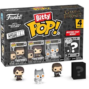 Funko Pop! Bitty: Game of Thrones - Ned Stark, Arya Stark, Nymeria, & Mystery Chase Figure (Styles May Vary)