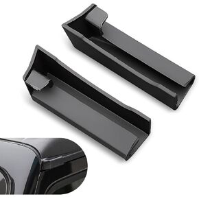 Pack-2 Car Roof Gutter, Waterproof Silicone Rainwater Deflector Decoration, Non-Destructive Snap-in Installation Modification Accessory, Compatible with 2018-2022 Wrangler JK JL (Black)