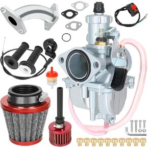 Performance VM22 26mm Carburetor Upgrade Intake Manifold Compatible with Predator 212cc 224cc 196cc 6.5hp Engine Coleman CT200U BT200X Baja Warrior MB200 Powersports Parts Throttle Assembly Kit