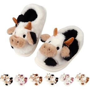HAZYTOM Kids Slippers - شباشب حيوانات للأطفال الصغار والبنات - شباشب شبابية غامضة - شباشب منزلية مريحة - رغوة الذاكرة - رسوم متحركة لطيفة - ناعمة مانعة للانزلاق