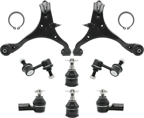 ذراع التحكم السفلي الأمامي مع مجموعة قضبان ربط كروية متوافقة مع 2001-2005 Honda Civic Sedan & Coupe K640288 K640287-8 pcs in Kuwait