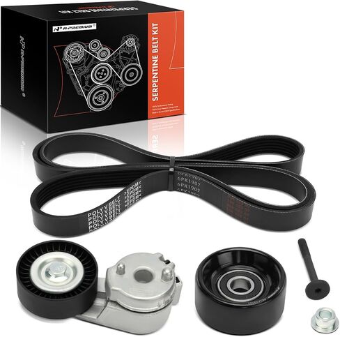طقم محرك سير السربنتين A-Premium Engine متوافق مع Jeep TJ Series Wrangler 2000-2006، TJ 2000-2006 - 4.0L in Saudi Arabia