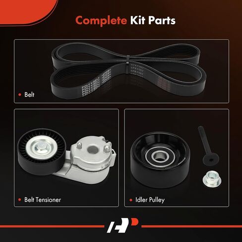 طقم محرك سير السربنتين A-Premium Engine متوافق مع Jeep TJ Series Wrangler 2000-2006، TJ 2000-2006 - 4.0L in Saudi Arabia