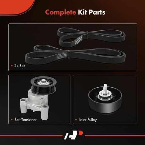 A-Premium Engine Serpentine Belt Drive Kit Compatible with Chevrolet Silverado 2500 3500 HD, Suburban, Suburban 3500 HD, Express 2500 3500 4500 & GMC Sierra 2500 3500 HD, Savana 2500 3500 4500 in Saudi Arabia